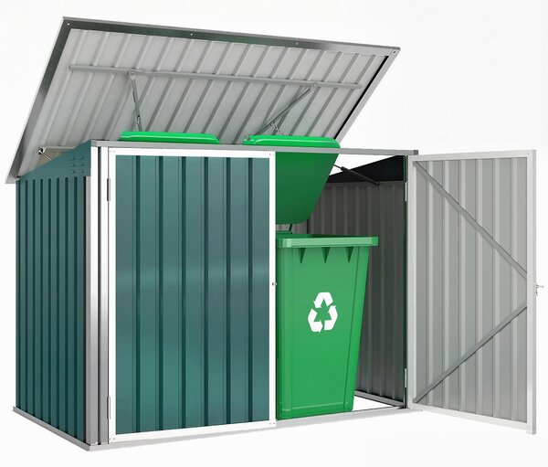 Outsunny căsuță pentru tomberoane, container pentru gunoi, căsuță pentru depozitare | Aosom Romania