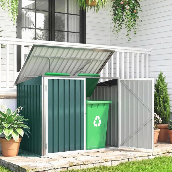 Outsunny căsuță pentru tomberoane, container pentru gunoi, căsuță pentru depozitare | Aosom Romania