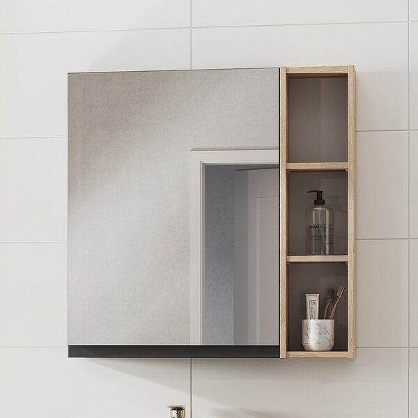 Cersanit Moduo dulap 59.4x14.1x80 cm laterala pe perete antracit S590-074-DSM