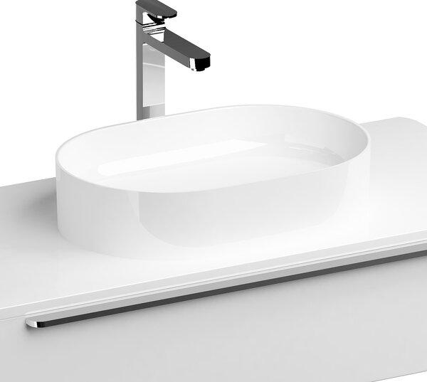 Ravak Ceramic lavoar 55x37 cm ovale de blat alb luciu XJX01155001