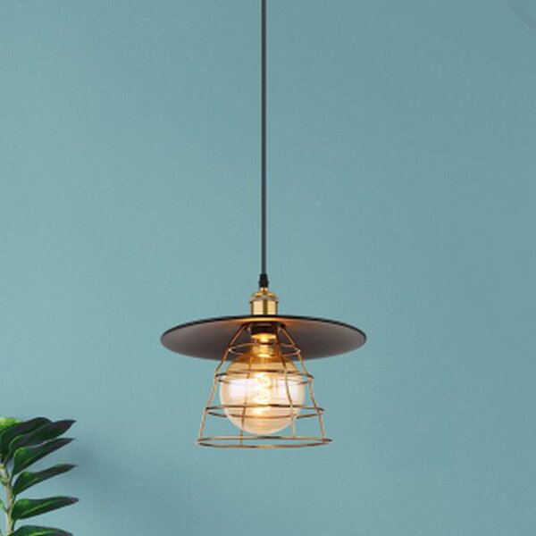 Globo Lighting Viejo lampă suspendată 1x60 W negru-cupru 15086BH1