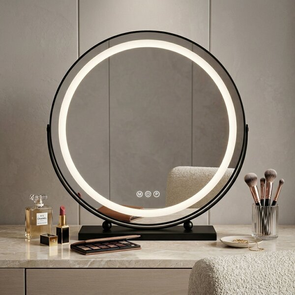 Oglindă LED MAKE-UP Black 50 cm