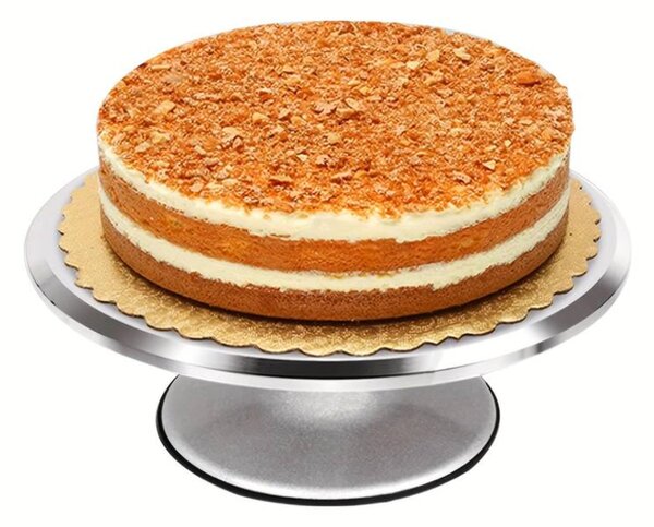 Platou rotativ onuvio® pentru ornat torturi, cofetărie și patiserie, aliaj de aluminiu, bază antiaderentă, stabil, ușor de curățat, 30 cm, 1.8 kg