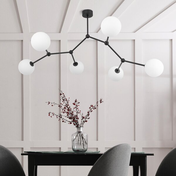 TK Lighting Fairy lampă de tavan 6x6 W alb-negru 4856