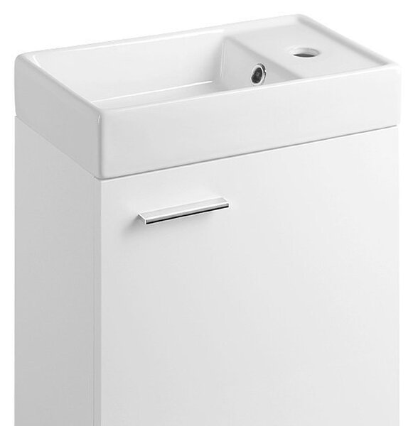 Aqualine lavoar 40x22 cm dreptunghiular mobilier alb luciu DD4022