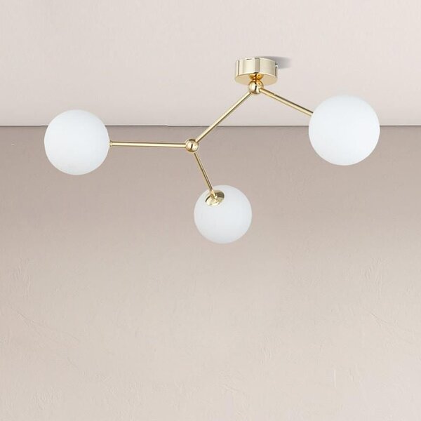 TK Lighting Fairy lampă de tavan 3x6 W alb-auriu 6471
