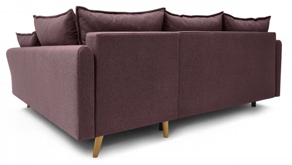 Colțar Extensibil JULIET, cu ladă de depozitare, variante stânga/dreapta, 240x166x95 cm, Violet-Loft / Dreapta
