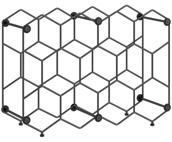 HOMCOM suport sticle masă metal | Aosom Romania