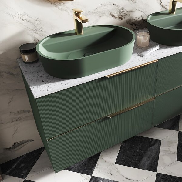 Elita Soho dulap 60x45.3x63.5 cm sub chiuveta pe perete verde RE010604047010