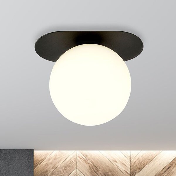 Emibig Plaza lampă de tavan 1x10 W negru-opal 1118/1