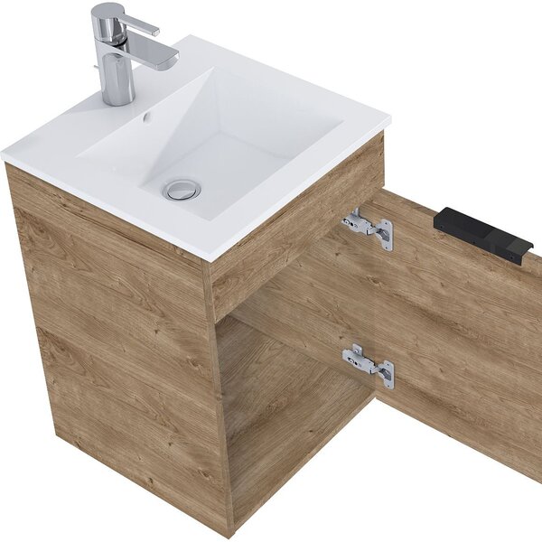Elita Qubo Plus lavoar cu dulap 40.5 cm stejar RE020400147050