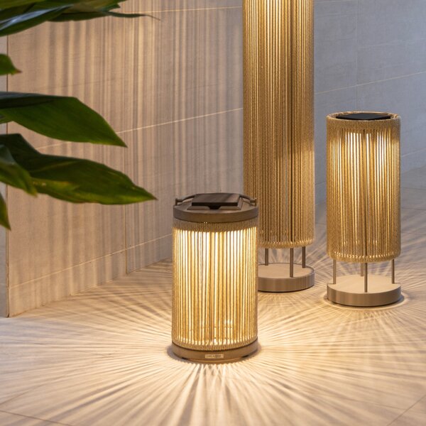 Les Jardins LED lumina solară Rop&Strip înălțime 40 cm, 3.000 K, 500 lm, reglabil, Maro / Rugină, Aluminiu, Modern