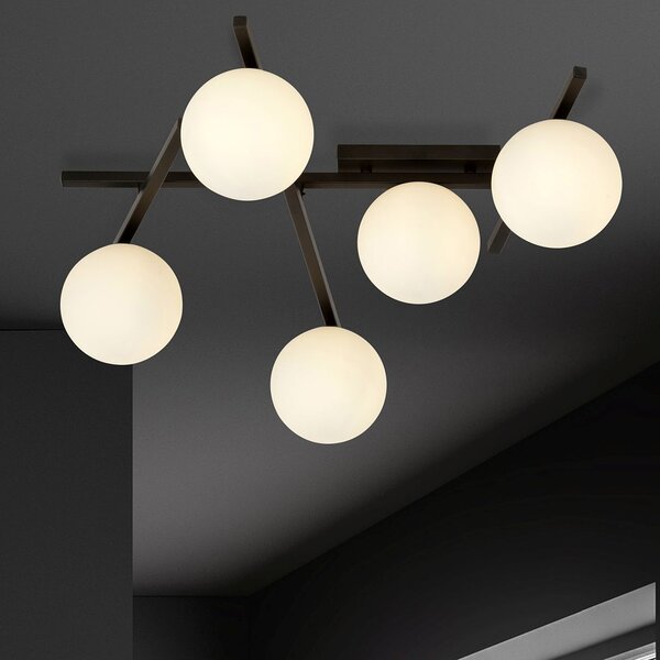 Emibig Smart lampă de tavan 5x10 W negru-opal 1103/5