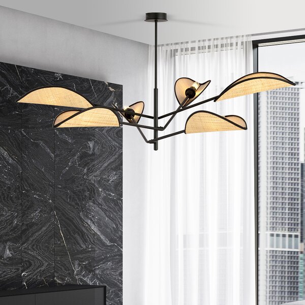 Emibig Vene lampă de tavan 6x10 W negru-bej 1160/6