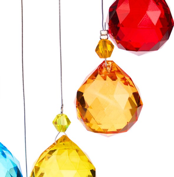 Decor suspendat pomul vieții cu cristale k9, suncatcher dreamcatcher, 7 chakre, clopoței de vânt, energie și echilibru, onuvio®