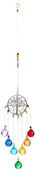 Decor suspendat pomul vieții cu cristale k9, suncatcher dreamcatcher, 7 chakre, clopoței de vânt, energie și echilibru, onuvio®