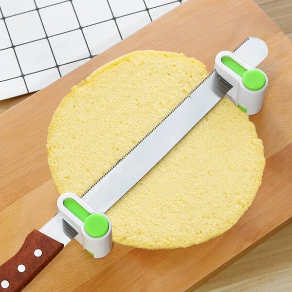 Set 3 cutite profesionale lungime mare 47.5 cm pentru cofetarie si patiserie, ghidaj pentru taiat blat tort, onuvio®