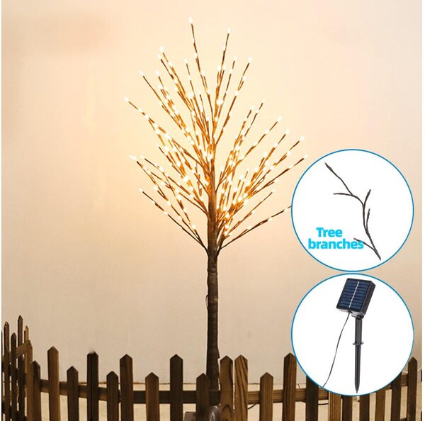 Decorațiune LED solară Aigostar 152xLED/3,8m IP65 alb cald viță