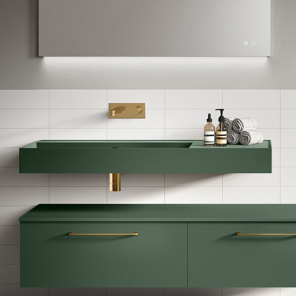Elita Level lavoar 120.5x45.5 cm dreptunghiular clasică verde mat RE041461197010