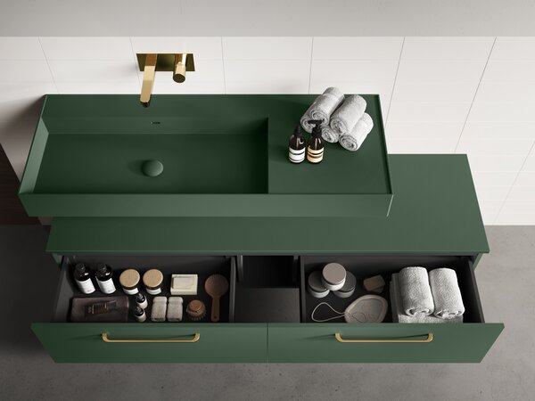 Elita Level lavoar 120.5x45.5 cm dreptunghiular clasică verde mat RE041461197010