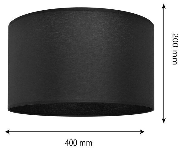 HELAM Abajur Alba, Ø 40 cm, E27, negru, Negru, Camera de zi / sufragerie, Țesătură / Textil