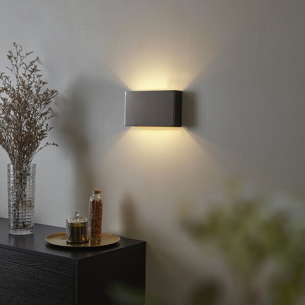 Lampă de perete modernă gunmetal cu 2 lumini - Otan