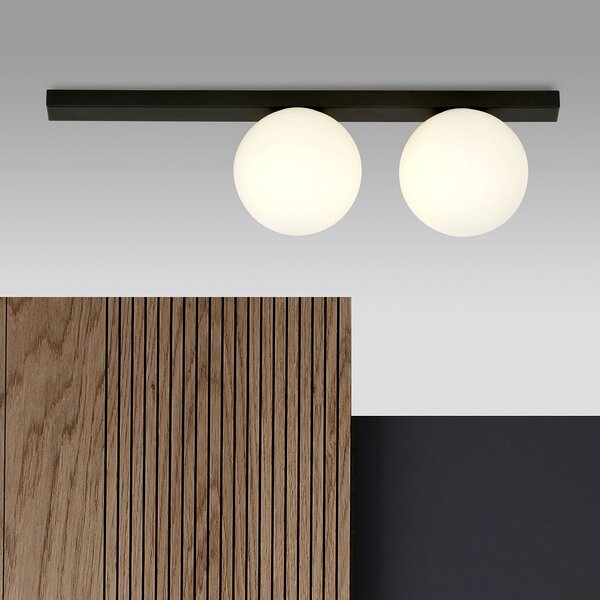 Emibig Fit lampă de tavan 2x10 W negru-opal 1124/2