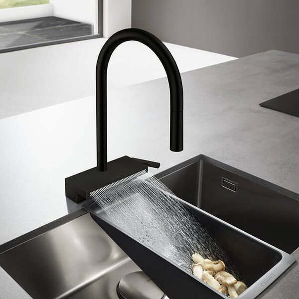 Hansgrohe Aquno Select M81 baterie bucătărie pe picior negru 73831670