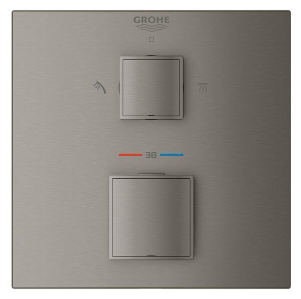 Grohe Grohtherm Cube baterie de duș ascuns cu termostat Brushed Hard Graphite 24154AL0