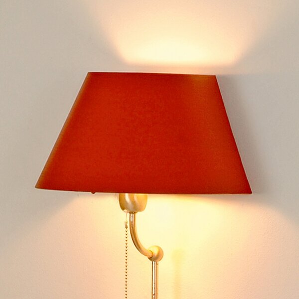 Menzel Living Elegant lampă podea cu abajur roșu, Auriu / Alamă, Camera de zi / sufragerie, Metal, Modern