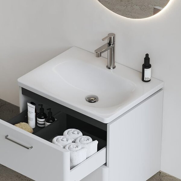 Ravak Balance lavoar 50x46.5 cm dreptunghiular mobilier alb luciu XJX01250000