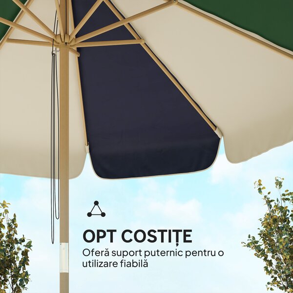 Outsunny terasă retro fals lemn | Aosom Romania