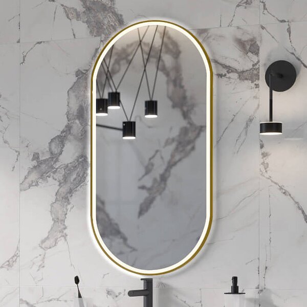 Excellent Corido oglindă 50x100 cm oval cu iluminare cu covoraș de încălzire DOEX.CO100.050.CB