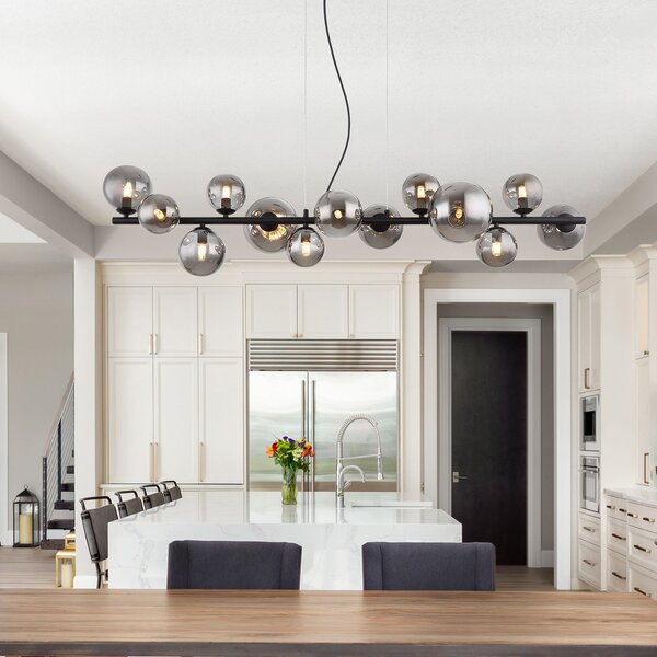 Globo Lighting Riha lampă suspendată x3.5 W negru-fumuriu 56133-13H