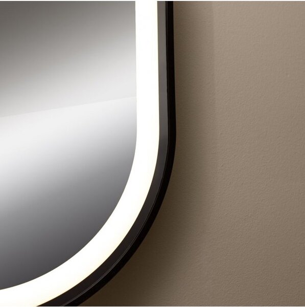 Zuma Line oglindă 50x70 cm oval cu iluminare negru D2383
