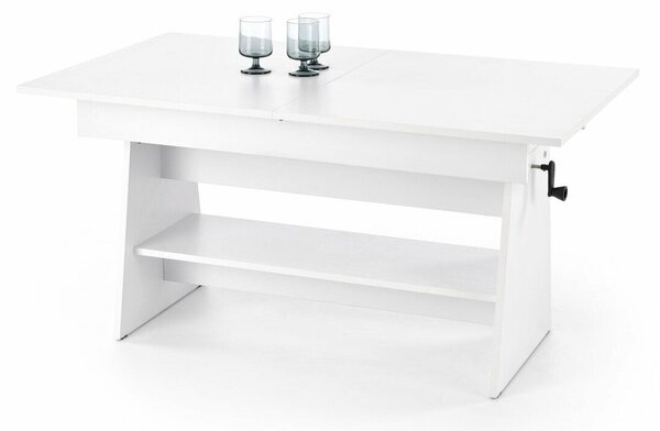 Măsuță de cafea extensibila Houston 1927, Alb, PAL laminat, 61x70x120cm, 29.3 kg