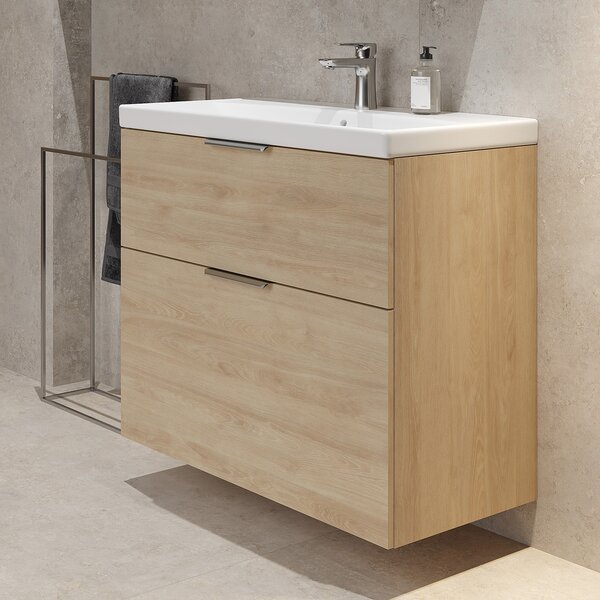 Cersanit City dulap 49.4x39.7x72 cm sub chiuveta pe perete stejar S584-118