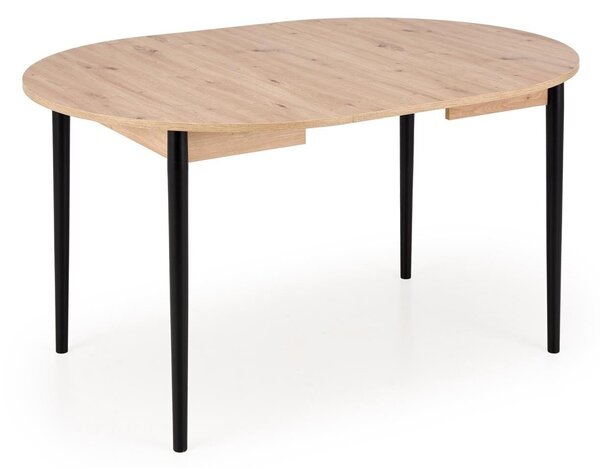 Masă Houston 1990Negru, Stejar artizan, 8cm, ExtensieExtensie, PAL laminat, Lemn