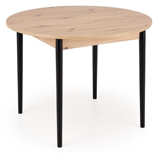 Masă Houston 1990Negru, Stejar artizan, 8cm, ExtensieExtensie, PAL laminat, Lemn