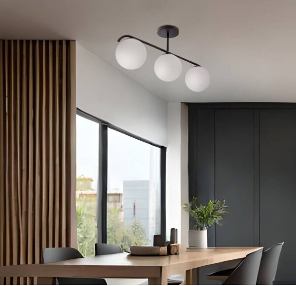 Lustră pe tijă AMADEO 3xE14/40W/230V negru
