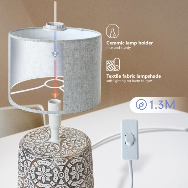 Lampă de masă Aigostar 1xE14/40W/230V