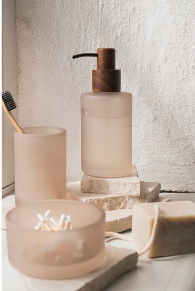 Dozator de săpun lichid bej din sticlă 280 ml Modest – Mette Ditmer Denmark