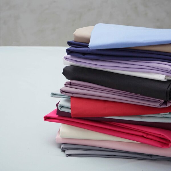 Cearceaf maro deschis din bumbac percale cu elastic 90x190 cm Easy Iron Percale – Catherine Lansfield