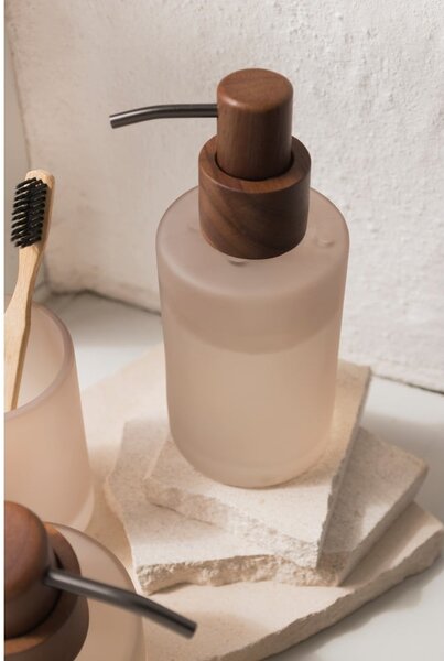 Dozator de săpun lichid bej din sticlă 280 ml Modest – Mette Ditmer Denmark