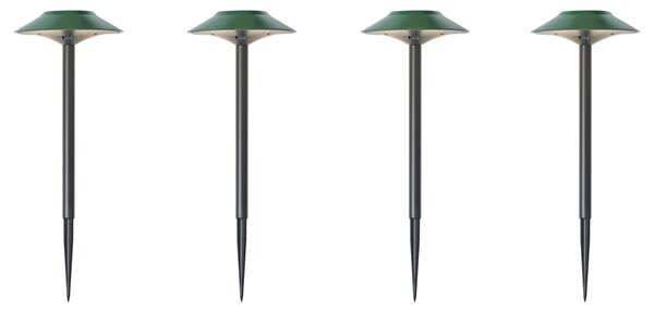 Set de 4 spoturi cu țepușă verzi, cu LED IP44 solar - Mushroom
