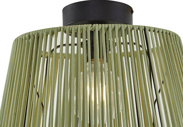 Plafonieră de exterior Japandi cu frânghie verde IP54 - Jayla