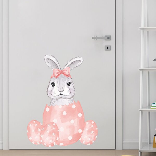Impresi Autocolant pentru camera copilului Bunny and egg - 29x37cm