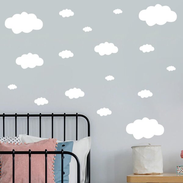 Impresi Autocolant pentru camera copilului White clouds - 57x39cm