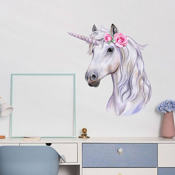 Impresi Autocolant pentru camera copilului Unicorn illustration - 40x43cm
