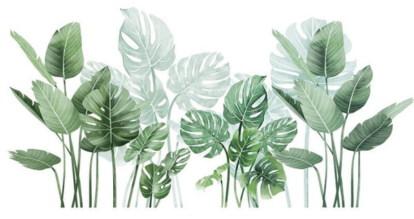Impresi Autocolant pentru camera copilului Plants - 90x30cm 2 ks